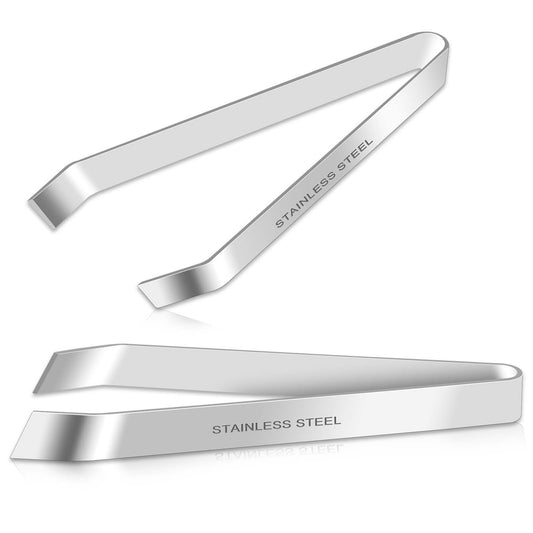 2 Pcs Fish Bone Tweezers Flat and Slant Pliers Remover Tool Heavy Duty Stainless Steel Kitchen Tweezers Fish Bone Pliers Pin Bone Kitchen Meat Hair Remover for Salmon Trout