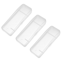 3 Pack Manual Razor Travel Case Transparent Portable Travel Men Manual Razor Protector Universal Portable Shaver Storage Box Shaver Holder Protector Case Organizer for Men Razors And Blade Refills Kit