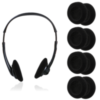 4 Pairs Ear Cushions Foam Headphone Covers, Foam Replacement Earbud Sponge Covers, 50mm Earpad Cushion Cover Headset Sponge Covers for Most Headphone Headsets, Office Telephone Headsets Size