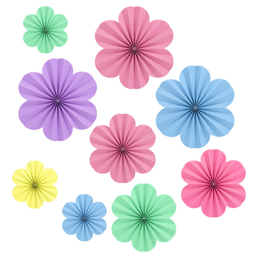 9 Pcs Pastel Flowers, Paper Flowers Decorations for Wall, Pastel Classroom Decor for Party Decoration, Classroom Deco Decoration, Birthday Weddding Festival Carnival Summer Party Office Easter