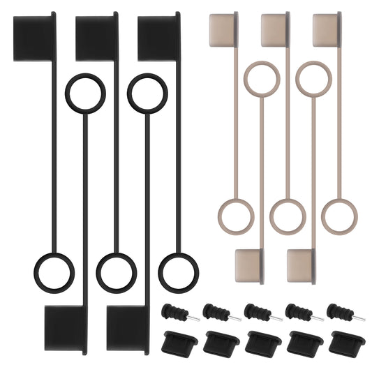 Styquenzer 20 Pcs 4 Types USB C Dust Plugs, USB C Anti Dust Plugs Port Covers Silicone Dust USB Type-C Cover Cap Waterproof Dust Plugs cover for USB A Micro USB Type C Charging Ports