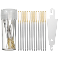 Psiriol 100 Pcs Cross Stitch Needles, 40mm/1.57in Large Eye Sewing Needles