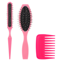 3 Pcs Wig Brush Comb Professional Hair Extension Wide-Tooth and Edge Combs Hair Extension Wire Loop Wig Brush Comb Set with Ergonomic Travel Size Design for Human Wigs and Extensions Synthetic Hairs