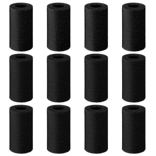 QfwdfcTrenz 12Pack Pre-Filter Sponge Aquarium Pre Filter Foam Rolls Shrimp Fry Fish Tank Filters 0.8" Intake Replacement Filters Sponge for Small Fish Shrimp Fry Fishes Tank Covers Accessories