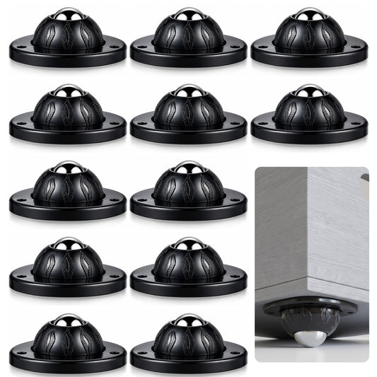 12 Pack Self Adhesive Caster Wheels, Swivel Wheels for Furniture