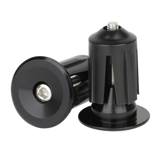 QfwdfcTrenz 2 Pcs Bicycle Handlebar End Plugs Aluminum Alloy Grip Universal Bike Handlebar Bar End Black Plastic Caps Inner Bar Mountain Handle for Most Bicycle Grip