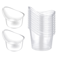 20Pcs Eye Wash Cup Disposable Portable Plastic Measuring Cup Eye Care Tool Rinse and Flush Kit for Quick Effective Soothing Tired Eyes for Travel Cleaning, 5ml