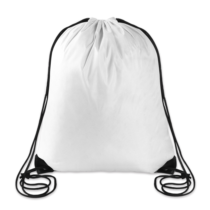Drawstring Bags, White PE Bags Drawstring Gym Bag Draw String Swimming Bag Drawstring Backpack for Sports, School, Gym, Travel, Swimming, Beach