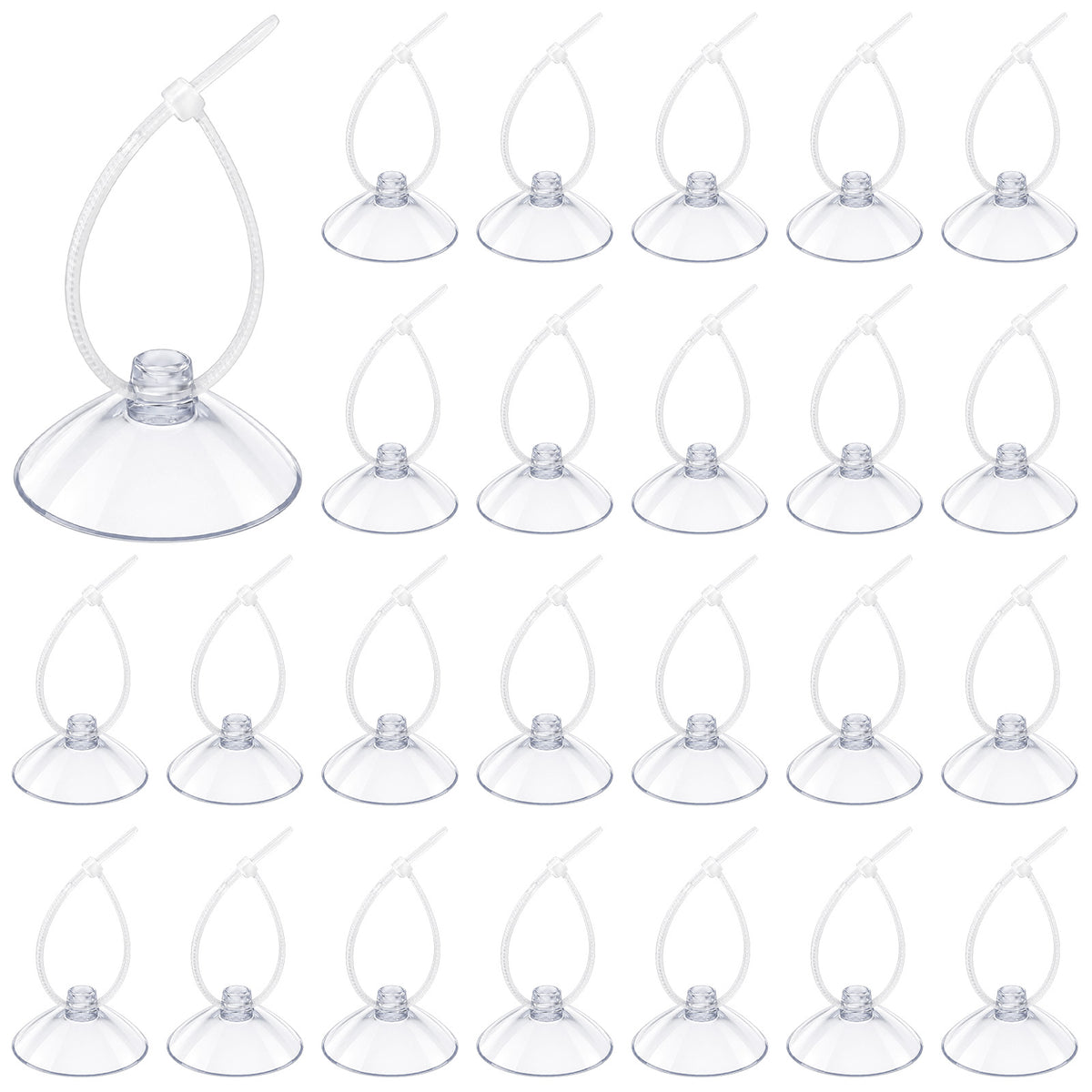 Zyghjort Small Suction Cups with Holes, 25 Pcs Aquarium Suction Cups