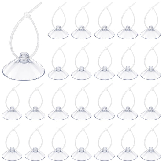 Zyghjort Small Suction Cups with Holes, 25 Pcs Aquarium Suction Cups