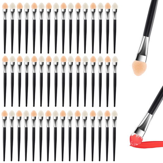 48 PCS Eyeshadow Applicators, Reusable Sponge Eyeshadow Brush Professional Eye Shadow Applicator Sponge Detailed Eyeshadow Makeup Sponge for Applying Cream or Liquid Eye Shadows and Lip Colors
