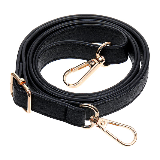 Xthrotsenk Leather Shoulder Strap Purse Strap Replacement Black Crossbody Shoulder Straps Adjustable Leather Belt for Purse Handbags Crossbody Bag