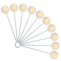 10 PCS Wool Daubers Ball Brush Leather Dye Tool with Metal Handle, Leather Dye Applicator for DIY Crafts Projects Wool Balls Brush Leathercraft Tools and Supplies for DIY Crafts Projects Shoe Polish