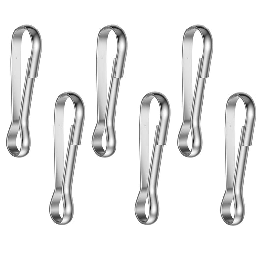 12 Pieces Flag Pole Clip Snap Hook Stainless Steel Spring Lanyard Hook Heavy Duty Spring Snaps Clips Rust-Proof Boat Flag Pole Snaps Hooks for Keychain Flagpole Accessories Hanging Bird Feeders