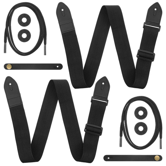 Trinkrittey Guitar Strap, 1PCS Acoustic Electric Guitar Straps with 1 PCS Free Strap Button and 2PCS Straps Locks Nylon Webbing Guitars Accessories