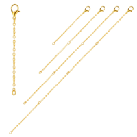 SynHHergyx Gold Necklace Extender, 4 Pcs Alloy 2" 4" 6" 8" Necklace Extenders for Women Adjustable Gold Chain Extenders for Necklaces for DIY Crafts, Jewelry Making, Bracelet, Anklet