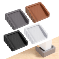 4pack Rubber Door Stoppers Wedge, Bidirectional Door Stops, Decorative Door Stoppers, Small Cube Doorstop, 4 Colors, for All Floor Types