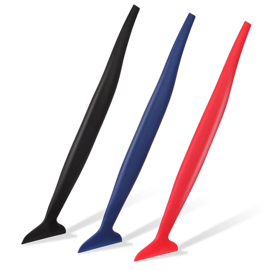 3 Pack Vinyl Car Wrapping Squeegee, Auto Vinyl Wrap Tool Kit, 3 in 1 Window Tinting Tools, Flexible Vinyl Applicator Tool, Curves Slot Tint Tool Set for Auto Stickers Vehicle Wraps