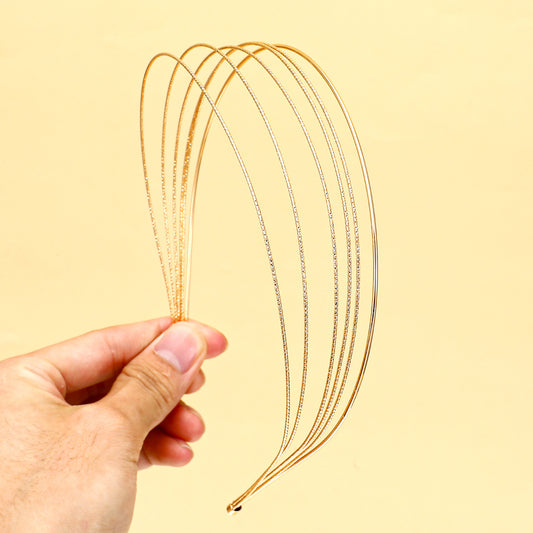 Multi Layers Metal Gold Headbands for Women, Fashion Thin Headband Layered Gold Elegant Hairbands Headpiece Trendy Hair Accessories for Girls