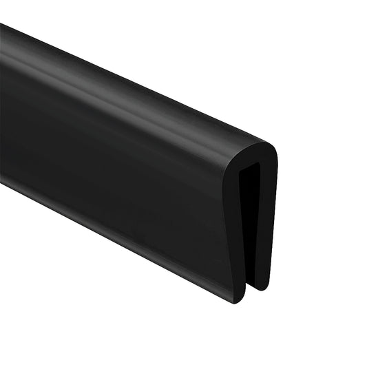 Rubber Edge Trim U Channel Rubber Edge Trim Black 1/16" Flexible Proof Trims Rubbers EdgesTrim U Channel Fit f for 0-3/32" Guard Protectors Sheet Metal Car Doors Sharps Edges Protecter 13ft