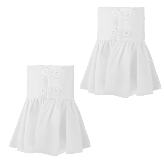 2 Pcs False Wrist Cuffs for Women Wrist Cuffs Hand Sleeves Detachable Chiffon Cuffs for Women Lace Wrist Cuff White Cuffs Clown Cuffs Ruffle Cuffs Detachable Puff Sleeves for Sweater Blouse Coat