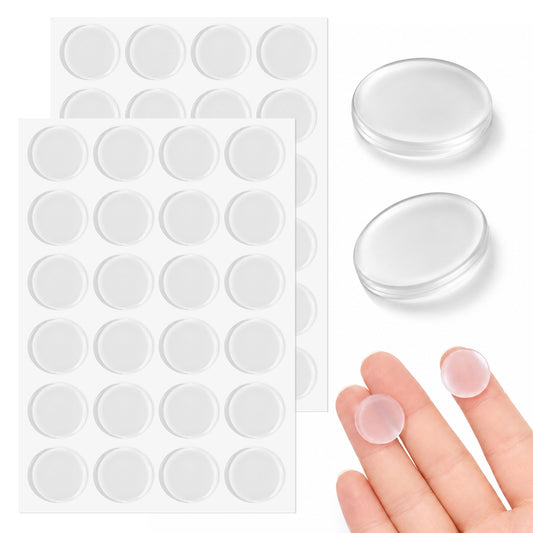 48Pcs Clear Glass Table Top Anti Slip Pads 20mm×2mm
