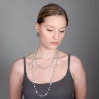 FdcLixuvol Gold Long Pearl Necklaces Layered Pearl Necklace for Women Dainty White Faux Pearls Necklace Beads Necklaces for Wedding Party Jewelry Gifts Charm Sweater Chain
