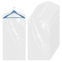 25 Pack Plastic Dry Cleaning Bags 60x120 cm Garment Cover Bags for Hanging Clothes Suit Covers Dust-proof Clothes Covers for Home Storage Travel Moving