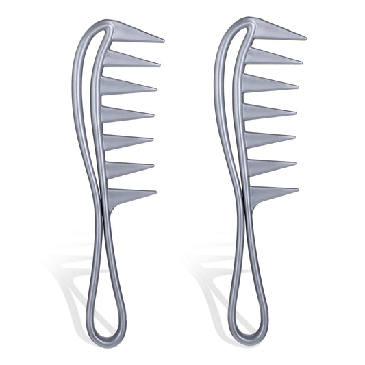 2 Pcs Wide Tooth Comb Curly Hair Comb Large Tooth Combs Shark Teeth Hair Combs Hair Styling Accessories Curl Comb for Brushing Out Curls Wig Comb Texture Comb for Men Women