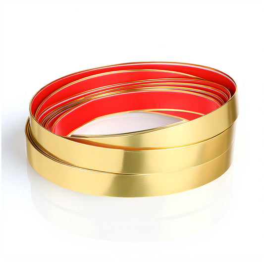 Gold Trim Peel and Stick, 0.8''W x 197''L Flexible Molding Trim Mirror Frame Border Self Adhesive Wall Accent Strip Tape for Mirror, Floor, Cabinet, Ceiling, Tile Edge, Furniture and Home Decoration
