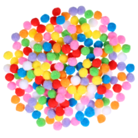 200 PCS Pom Poms, 1 Inch Multicolor Craft Pom Poms, Soft and Fuzzy Pompom Balls for DIY Arts, Crafts Projects, Home Decorations