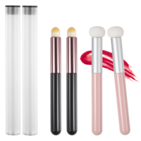 4 Pcs Lip Brush, Lipstick Brush Makeup Blending Applicator Lip Gloss Wands Flat Head Brush Applicator Tool Kits with Lid for Lipstick Lip Gloss