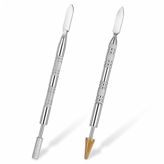 2 PCS Leather Edge Dye Pen, Double-Headed Stainless Steel Leather Edge Paint Roller, Colorful Edges Roller Applicator Pen Printing Tool Leathers Working Tools Oil Paint Rollers for Dyeing DIY Craft