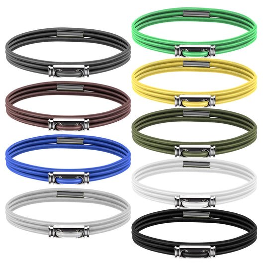 9 Pcs Garbage Can Bands Trash Can Band Adjustable Large Rubber Bands for 8-33 Gallon Garbage Cans, Elastic Band for Kitchen Home Office, Multi-Color