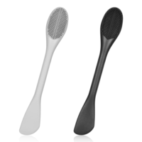 2 Pcs Silicone Facial Cleansing Brush Face Mask Brush Applicator Pore Cleaning Brushes Double-Ended Exfoliating Pore Scrubber Face Scrubber Massager 2 in 1 Blackhead Removal Brushes for Women Men