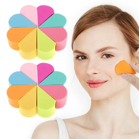 16pcs Makeup Sponge Face Paint Sponges Petal Face Painting for Foundation Cosmetic Wedges Sponge Beauty Blenders Reusable Face Sponges Cleansing for Liquid Cream Concealer