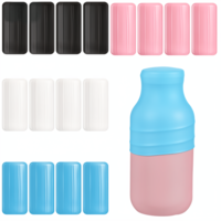 16Pcs Silicone Bottle Covers for Travel Silicone Sleeve Leak Proofing Toiletry Container Stretching Bottle Lid Cap Cruise Essentials Beach Vacation Essentials for Women Men 4 Color