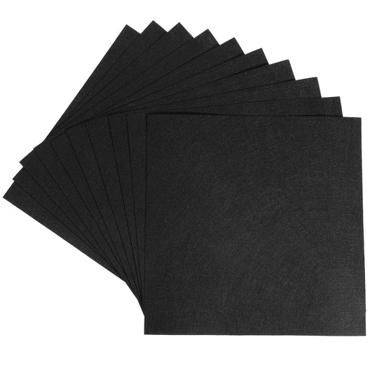 30 x 30 Cm Squares Felt Fabric Sheets for Crafts, 10 Pieces 1mm Thick Non-Woven Craft Felt Paper Fabric Pads for Sewing Patchwork DIY Crafts Projects Making, Black