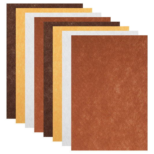 8 Pcs Felt Sheets for Crafts Soft Felt Fabric 11.8 X 7.9 Inch Patchwork Rug Arts DIY Sewing Craft Supplies Decoration Brown