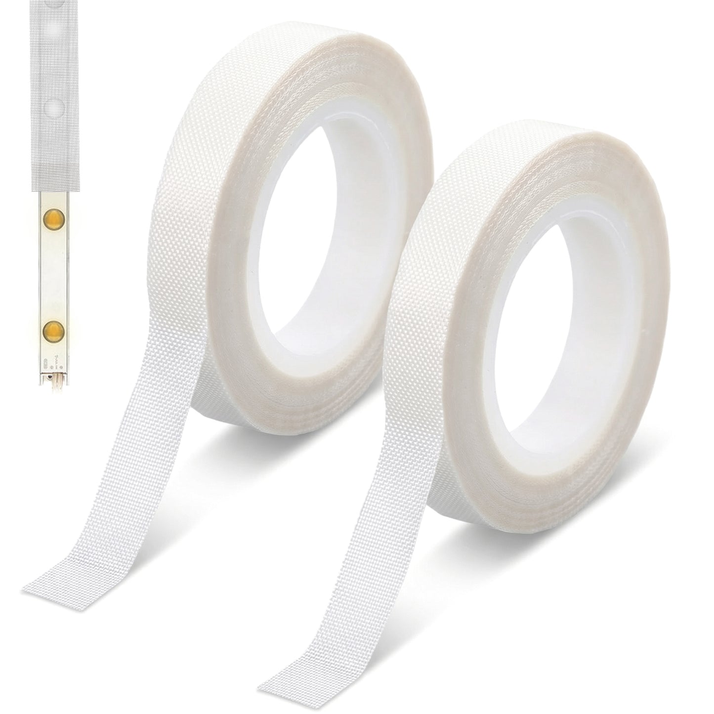 Styquenzer 2 PCS LED Light Strip Masking Tape, 0.4in x 29ft Light Soften Tape Lighting Dimming Cover Sticker LED Strip Diffuser Heat Resistant Anti Glare White for Zero Tapes Indoor Outdoor