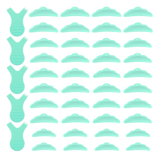45Pcs Lash Lift Rods, Silicone Lash Lift Pads Eyelash Shields for Perm Curls Kits Silicone Eyelash Pads for Eyelashes Makeup Tool Reusable Lash Lifting Pads Eyelash Curler Supplies 5 Sizes S/M/M1/M2/L
