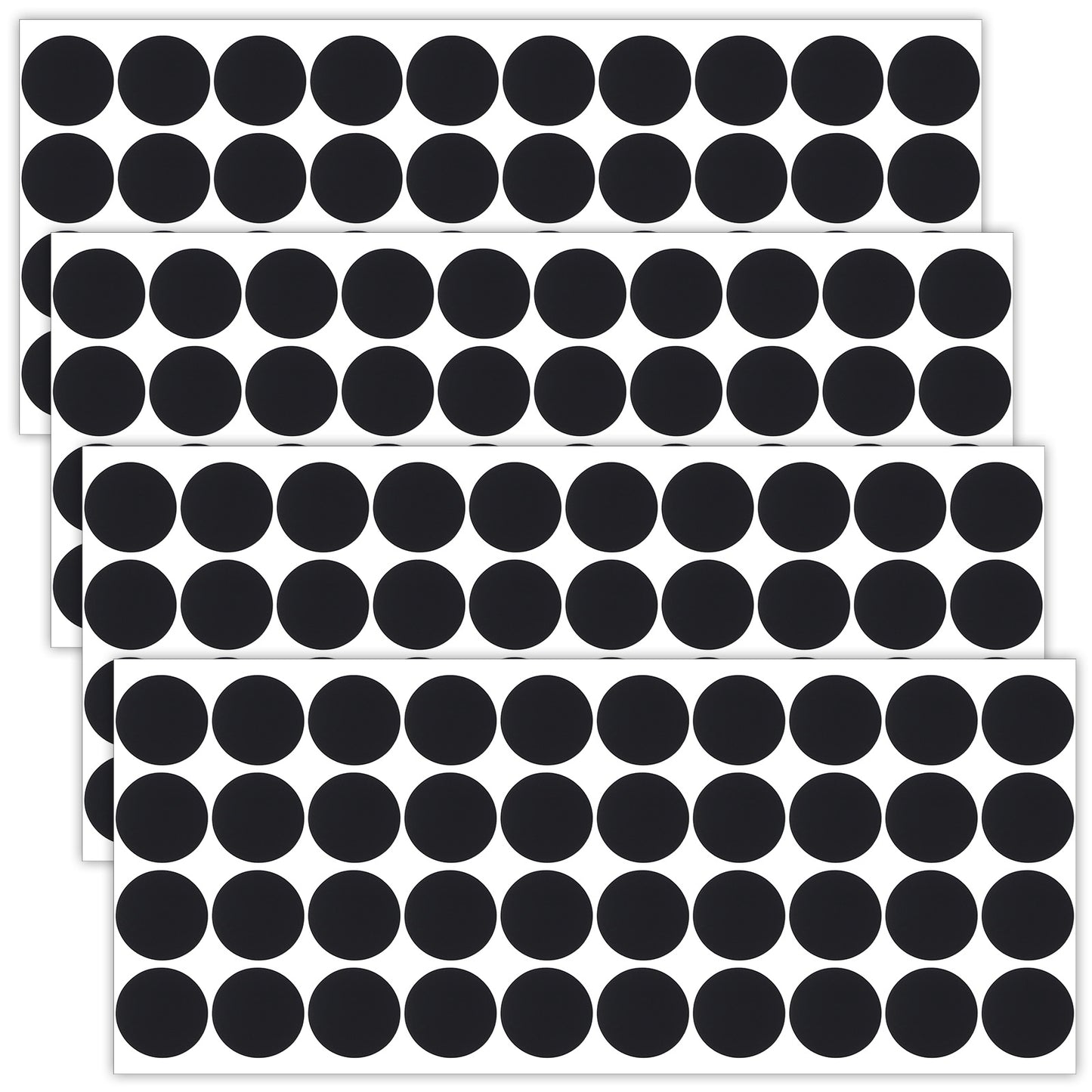 160Pcs 1" Silicone Furniture Pads Self Adhesive Silicone Pads Black Non Slip Rubber Pad Self Stick Anti-Sliding Anti-Scratch Rubber Floor Protectors, Round, Thickness 0.04"