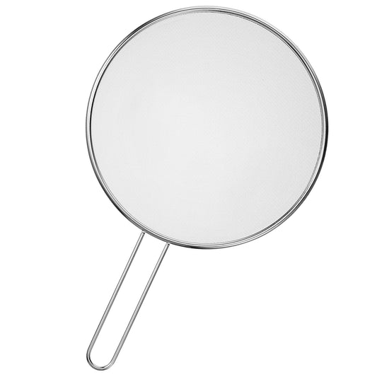 Grease Splatter Guard Stainless Steel Splatter Guard for Frying Pan Oil Splatter-Screen with Comfortable Grip Handle and Ultra Fine Mesh (Diameter 19 cm)