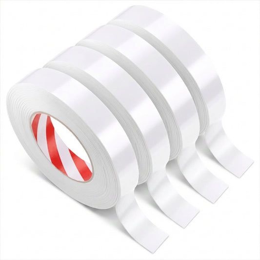 Double Sided Foam Tape, (L16.4ft X W0.94" X 4 Rolls) Strong Adhesive Wall Mounting Tapes, Foam Tape Craft Double Sided Tapes Heavy Duty Sticky Strips for Wall Art Paint Picture Hanging Poster DIY Card