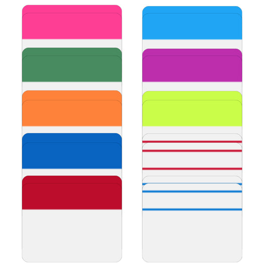 400Pcs 2 inch Sticky Index Tabs Flags Set, Writable Sticky Tabs Page Markers Page Markers Tab Transparent Book Tabs for Classify Files Document Office School, Planner Accessories