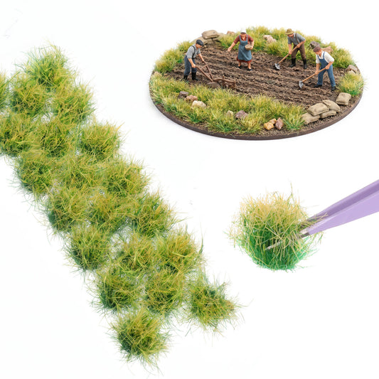 Static Grass Tufts Model Grass Tufts Miniature Green Tuft Shrubs Bushes Lowland Shrubs Scenery DIY Architecture Building Diorama Materials for Sandy Terrain Railway Game Scenery Miniature Landscape