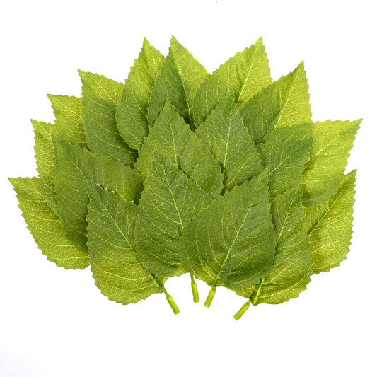 Sliverdew 30 PCS Artificial Leaves, Fake Leaves 3.5x2 Inches Fake Sunflower Leave Bulk Greenery Leave for Wedding Bouquets Wreaths Decor Crafts Scrapbooking Floral Arrangements Home