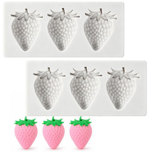 2PCS Strawberry Silicone Mold, Strawberry Chocolate Mold