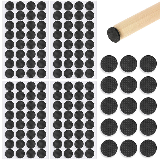 128 Pcs Non Slip Furniture Pads, Black Non Slip Furniture Pads Self Adhesive Rubber Floor Protectors Round Furniture Grippers Anti Scratches Furniture Pads for Furniture Feet Hardwood Floors