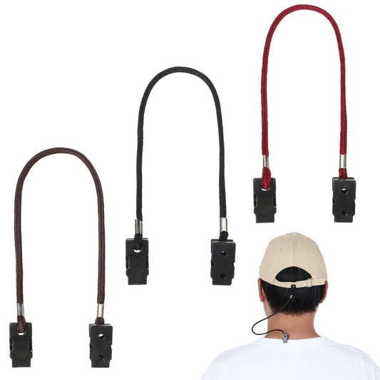 KALIONE Hat Clips for Wind Hat Retainer Clip Windproof Hats Strap Clips Adjustable Retainers with Strings Anti Wind Hats String Clip Cap Keeper for Running Hiking Camping Travel
